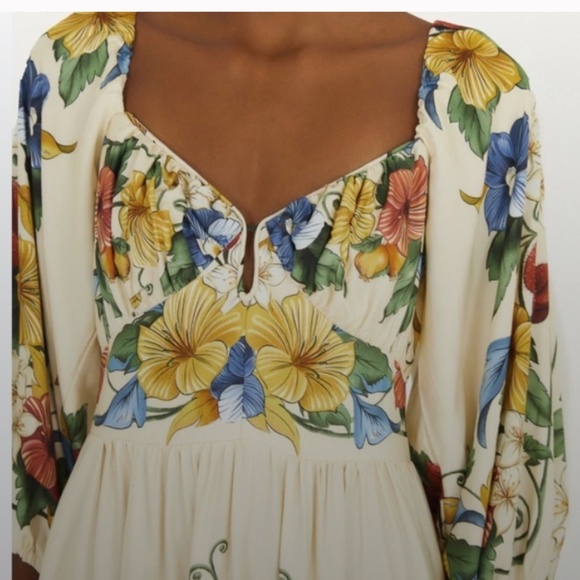 FARM Rio Dresses & Skirts - Farm Rio Trolocalzinho Scarf Print Maxi Dress – Size Large (G) | like New
